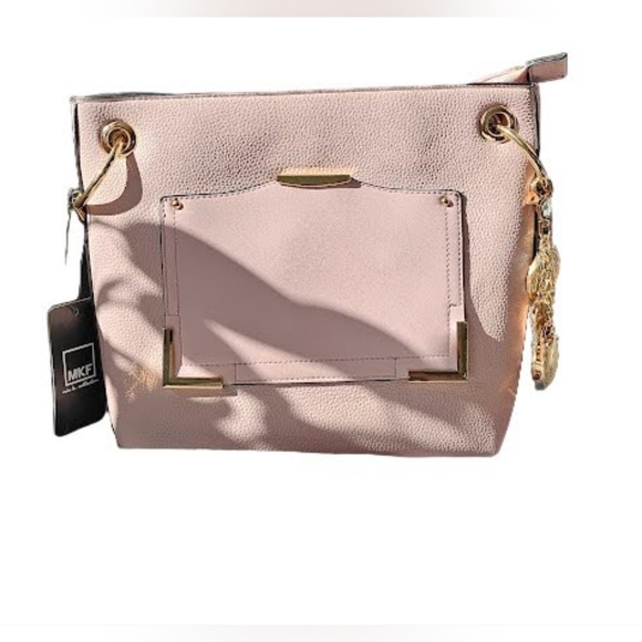 NWT Mia K. collection MKF light pink shoulder purse and wallet with dust bag - Picture 1 of 12